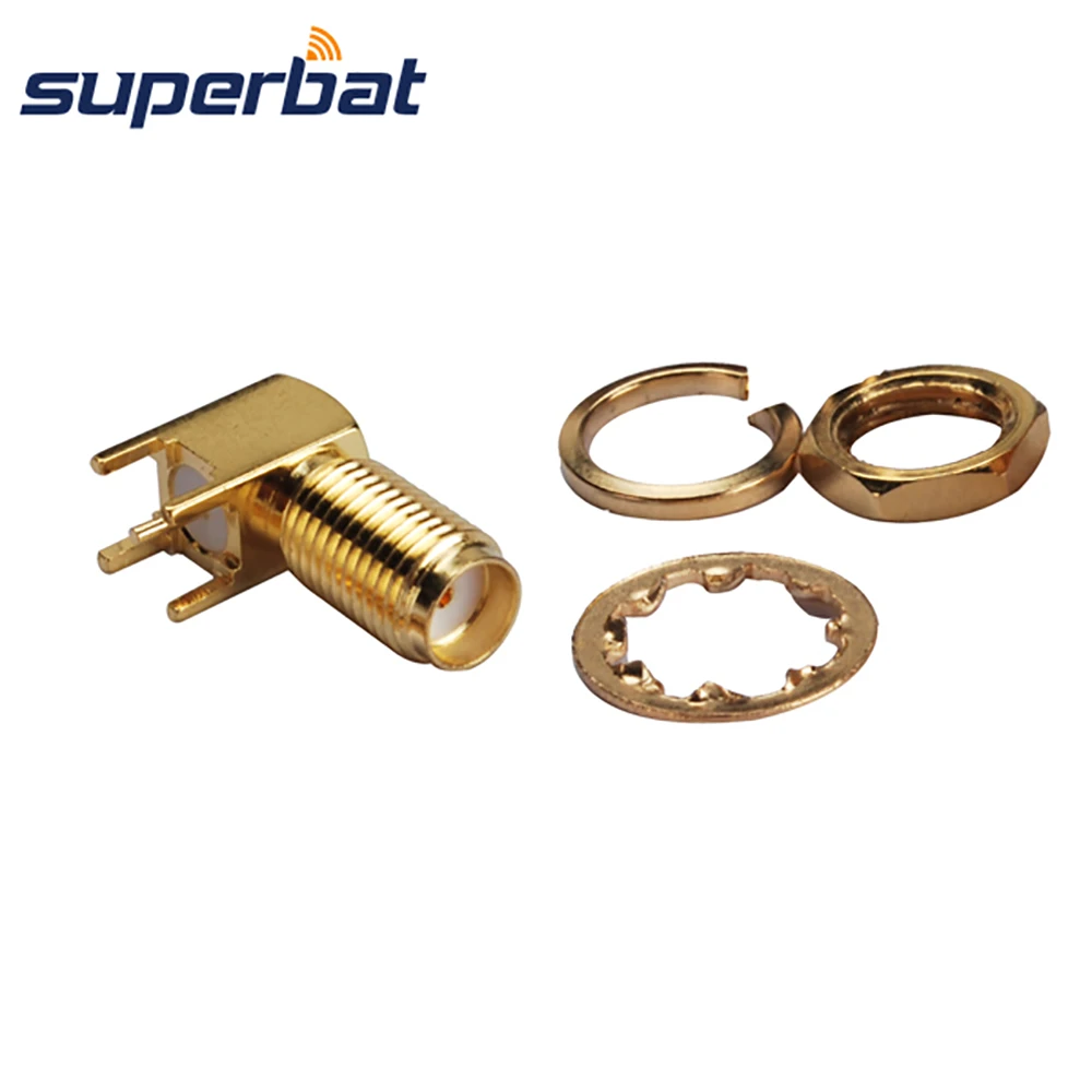 Superbat SMA сквозное отверстие перегородка прямоугольный монтаж печатной платы