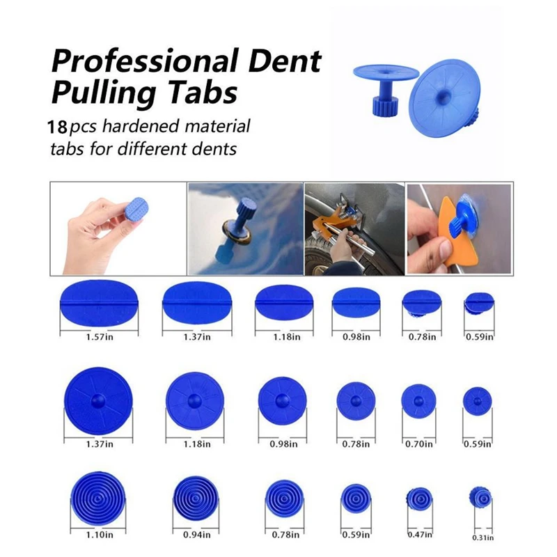 

Tools Paintless Dent Removal Dent Removal Paintless Dent Puller Auto Repair Tool Glue Tabs Hail Repair Tools Type-2