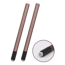 5 шт коричневый макияжная ручка с микролезвием аппарат для татуажа для постоянного макияж бровей татуировки ручка-держатель игл microblading