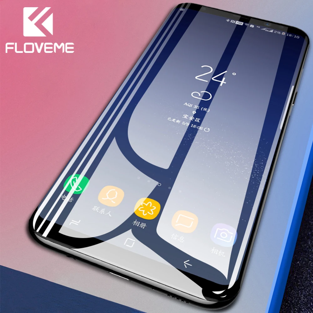 

FLOVEME Screen Protector For Samsung Galaxy S10e S10 S8 S9 Plus Full Curved Soft Protective Film For Samsung Note 8 9 Not Glass