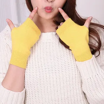 

Women's Gloves Winter Warm Female Stretch Knitted Soft Warm Chinese Style Solid Warm Driving Wrist Hand Mittens Luvas Gloves
