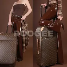 Привлекательные латексные брюки женские расклешенные брюки