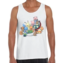 Новая мода должен соответствовать их все Для мужчин топы pokomon Go Пикачу печатных жилет Забавный Прохладный Tee