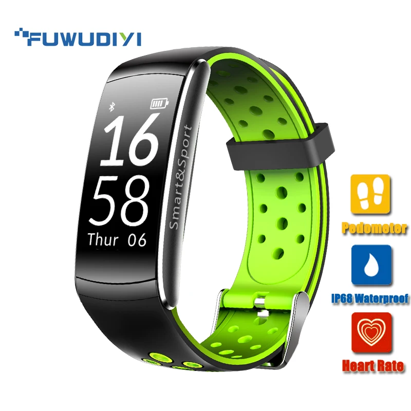 

FUWUDIYI Sport Bracelet Watch Activity Tracker Waterproof Pedometer Step Calories Counter Bluetooth Smart Wristband Heart Rate