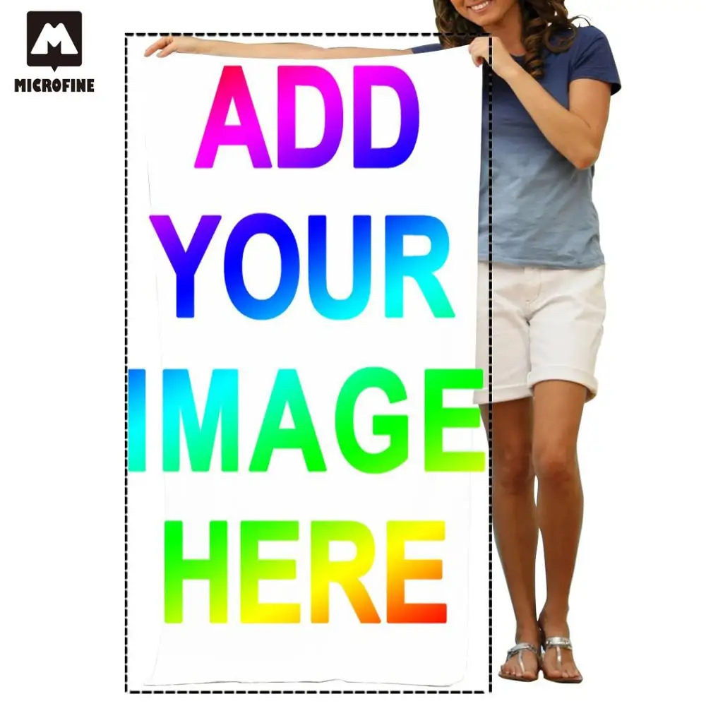 Custom Beach Towel Microfiber Bathroom Quick Dry Chair Blanket Gym Swim Towel Absorbent Personalized Bath Towel Dropshipping
