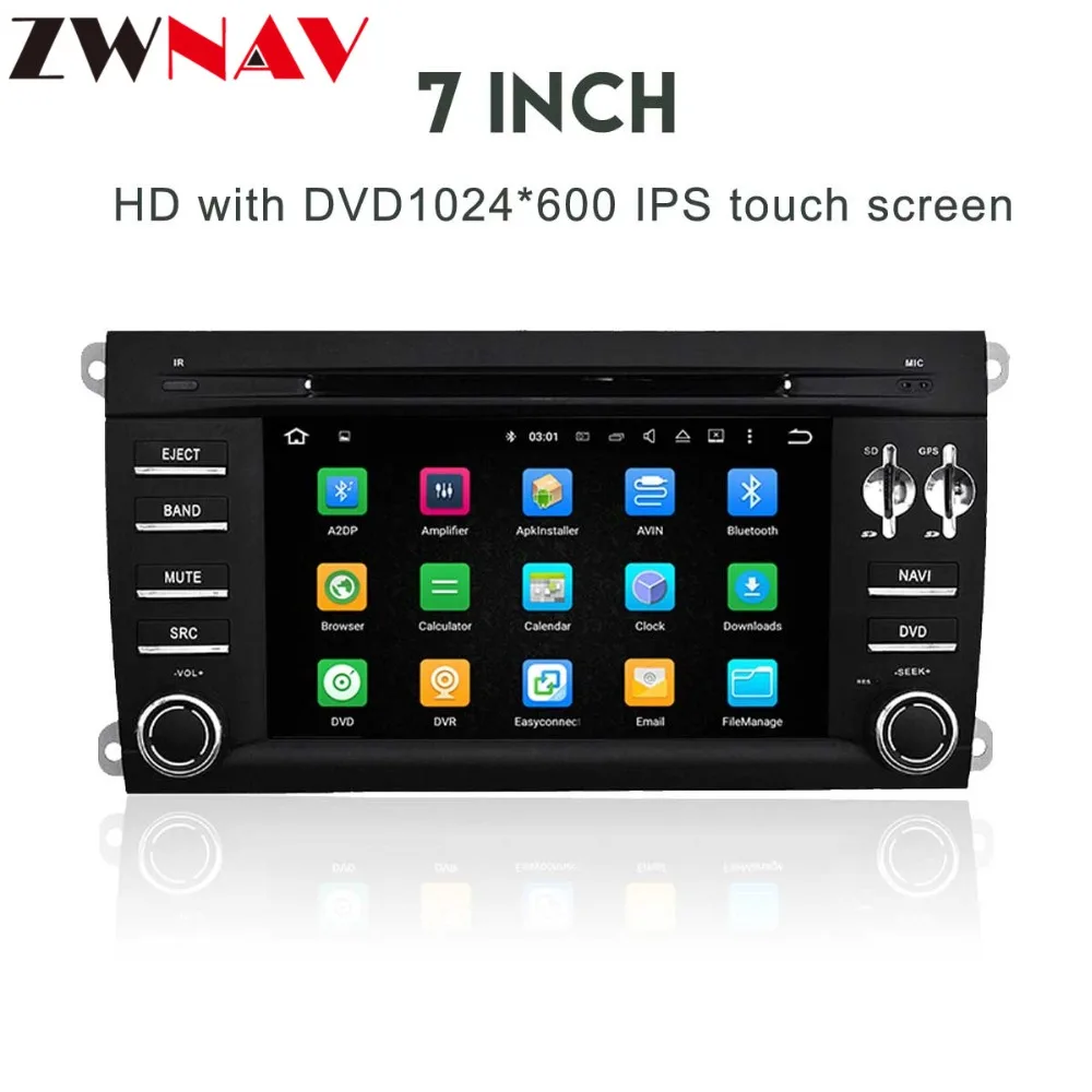 Cheap With Optical Fiber Decoder Android 8.0 Car DVD Player for Porsche Cayenne 2003-2010 With GPS navigation BT Head unit Radio Wifi 1