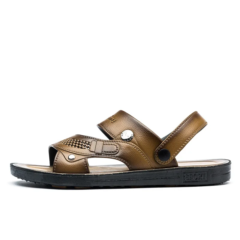 KESMALL Men's Summer Slippers Beach Shoes Anti-Skid Wear-Resistant Indoor Sandals Shoes Men Flip Flops Platform Sandals WS107