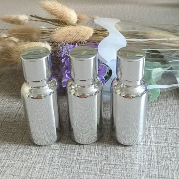 

156pcs 20ml high temperature silver plated refillable empty capsule bottle,glass essential oil bottle,aluminium cap subpackage