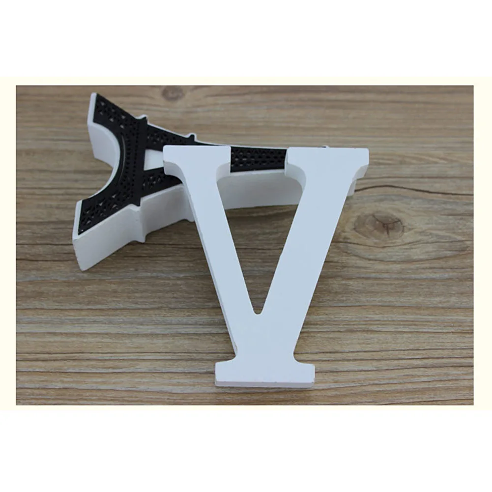 Любовь белые деревянные буквы Английский алфавит DIY персонализированное Слово Искусство ремесло свободно стоящее сердце Свадебный домашний декор