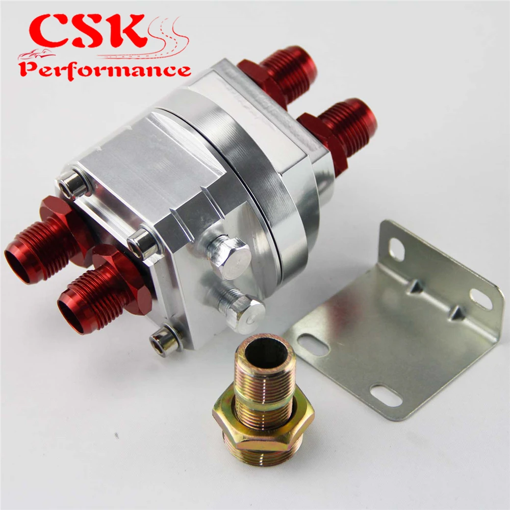 

AN10 3/4X16 UNF / M20X1.5 Oil Filter Relocation Sandwich Fitting Adapter For Oil Cooler Black / Blue / Gold / Silver