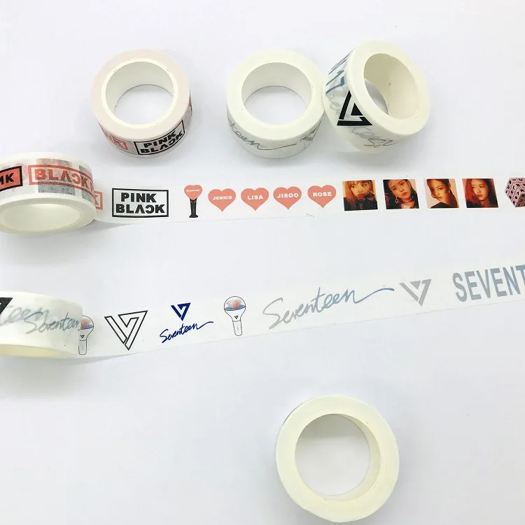 

KPOP BLACKPINK Lisa Jennie Rose Jisoo SEVENTEEN Sticky Paper Tape Hand Account Sticker Stickers Handwritten Paste New gift tags