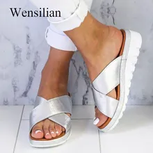 Женские босоножки; дамские сандалии на платформе; уличная Летняя обувь из искусственной кожи; Туфли на танкетке; шлепанцы; Sandalen Damskie Sandales Femme;