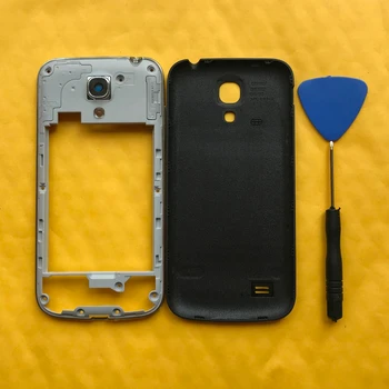 Medio medio Original para Samsung Galaxy S4 mini i9190 i9192 i9195, marco de carcasa de teléfono Original con tapa trasera, puerta de batería trasera