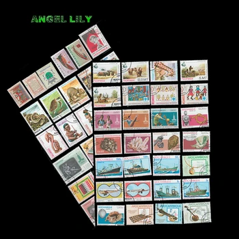 

55 PCS Unused Mozambique Postage Stamps With Post Mark For Collectin