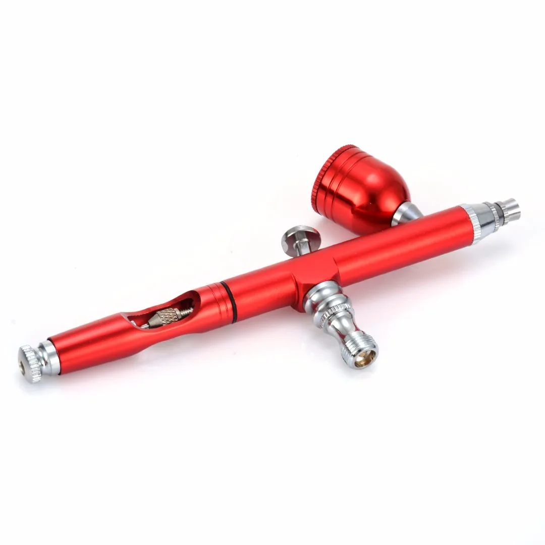 1pc Mayitr Airbrush Tool Dual Action Gravity Feed 0.3mm Nozzle Spray Airbrush Nail Art Paint Tattoo Tool With Wrench Straw