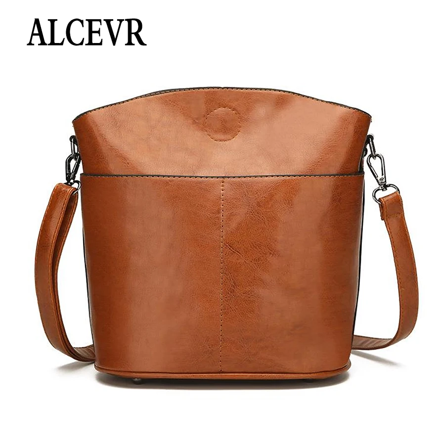 

ALCEVR Artificial Leather Women Handbag Large Totes Female Wide Shoulder Strap Messenger Bag Ladies Crossbody Top-handle Bags