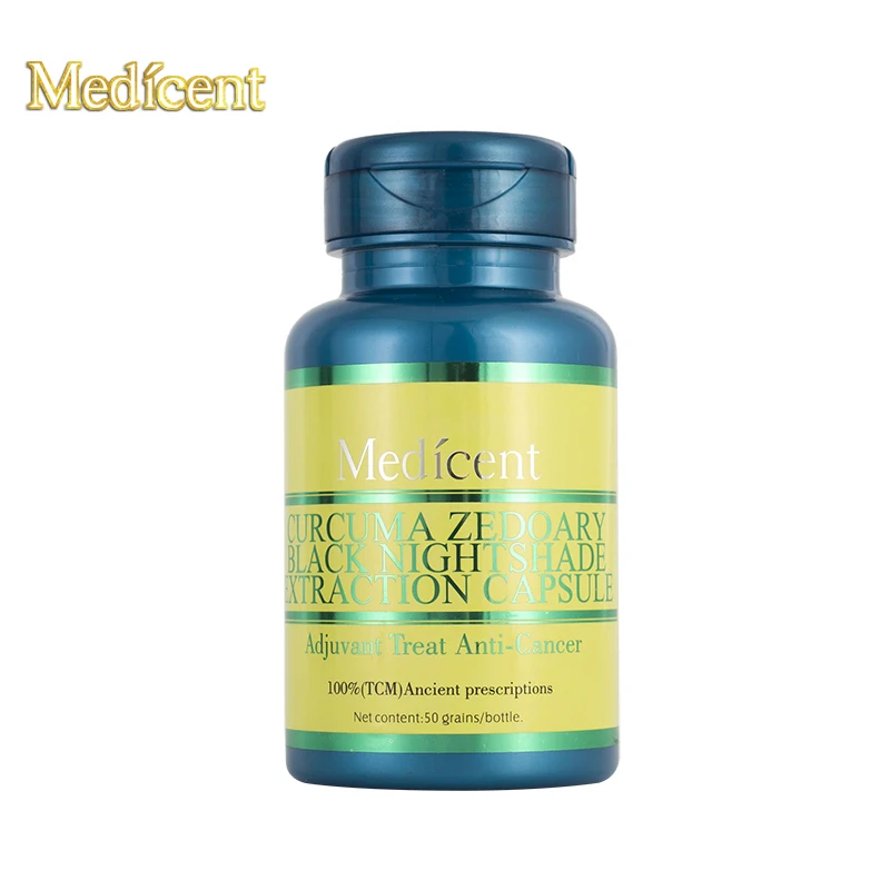 

Medicent Curcuma Zedoary Black Nightshade Extraction Capsule, Adjuvant Treat Anti-Cancer, Cure Improving cell viability, 50pcs