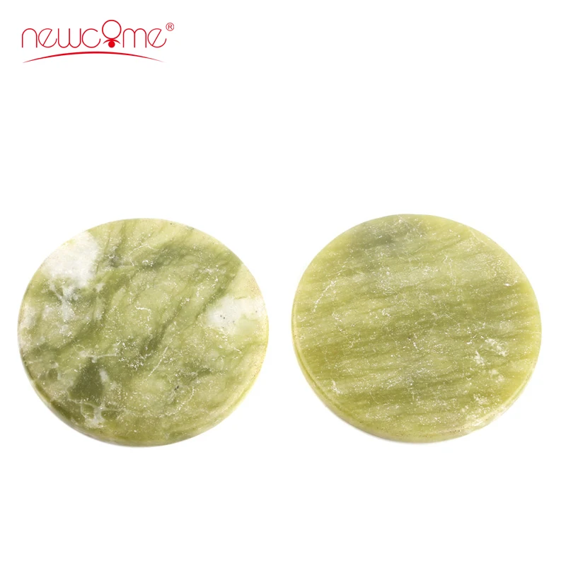

2 pcs round Jade Stone in Eyelash Glue for Individual Eyelash Extension Adhesive Pallet Stand Glue Holder Stone False Eye Lash