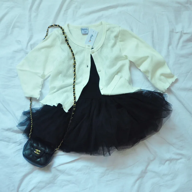 

18 summer girls, Auricularia lace cardigan, children beach, sunscreen clothes hollowed out love knitting air conditioning shirts