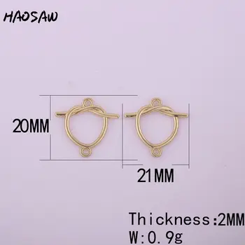 

HAOSAW 20*21MM 6Pcs/Lot Oval Knotted Connection/Handmade Attachment/Jewelry Part/Accessories Part/Handmade Jewelry