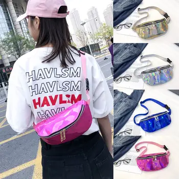 

2019 Newest Style Fashion Men's Women's Fanny Block Clear Glitter Belt Waist Bum Bag Handbag Travel Bag Waist Bag