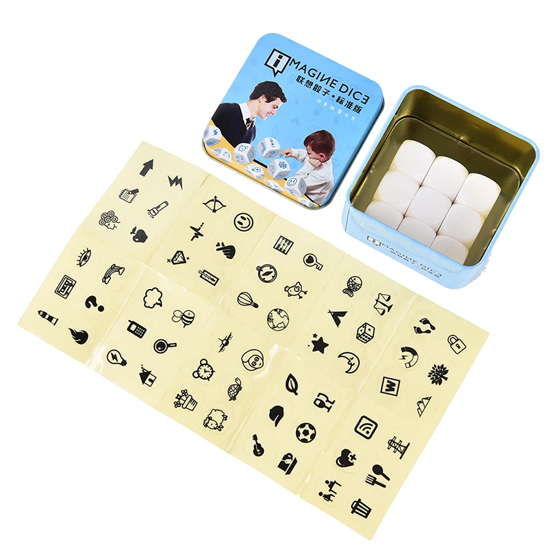 

dice game story dice 1 pc story look picture telling a story white cubes with box for family fun party board game