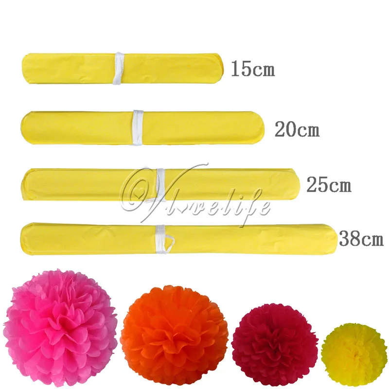 5 шт. 6 &quot8&quot 10 &quot15&quot папиросная бумага Pom Poms Цветочные целующиеся шары вечерние
