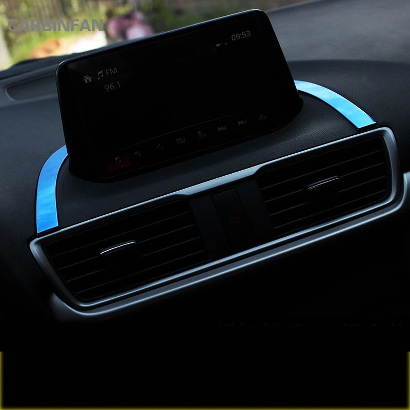 

stainless steel Central control navigation frame cover Trim for Mazda 3 Axela 2017 Interior decorative Accessories Covers C173