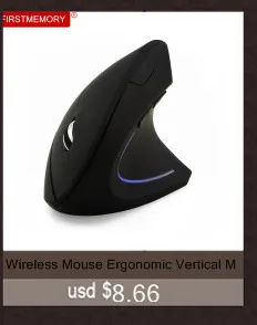 2,4G беспроводная Вертикальная мышь эргономичная оптическая компьютерная мышь 1600 dpi 5D компьютерная игровая мышь с цветным светильник для ноутбука