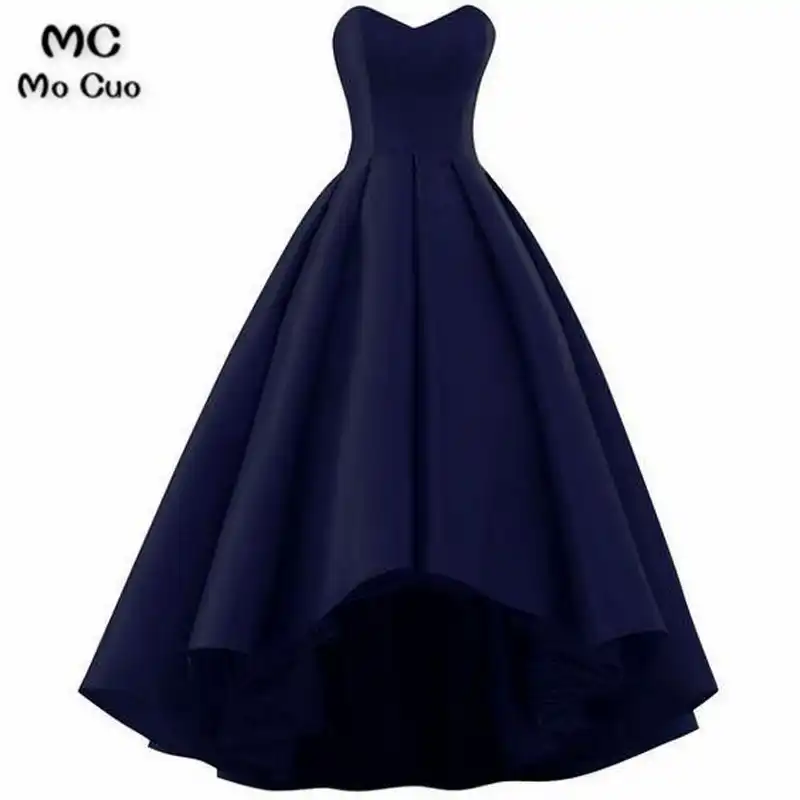 elegant navy blue prom dress