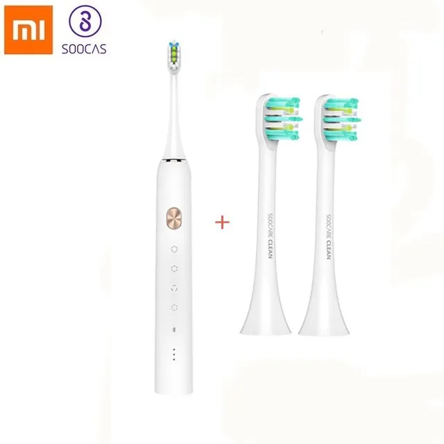 Xiaomi Mi домашняя Soocare X3 Soocas электрическая зубная щетка Водонепроницаемая беспроводная зарядка звуковая обновленная перезаряжаемая ультра звуковая зубная щетка - Цвет: Коричневый