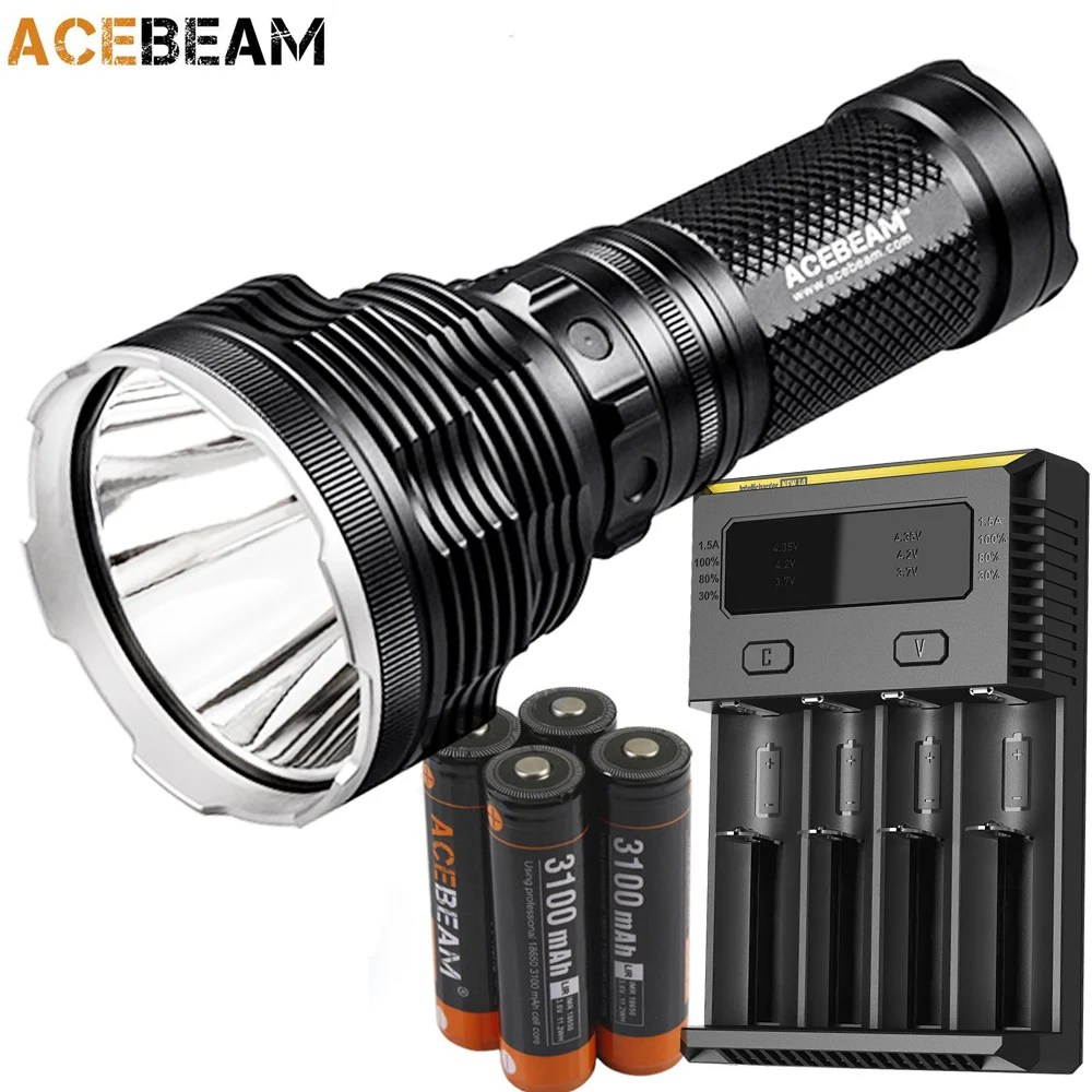 

ACEBEAM K70 Flashlight CREE XHP35 max 2600 lumen Handheld searchlight beam distance 1300 meter outdoor torch for camping rescue