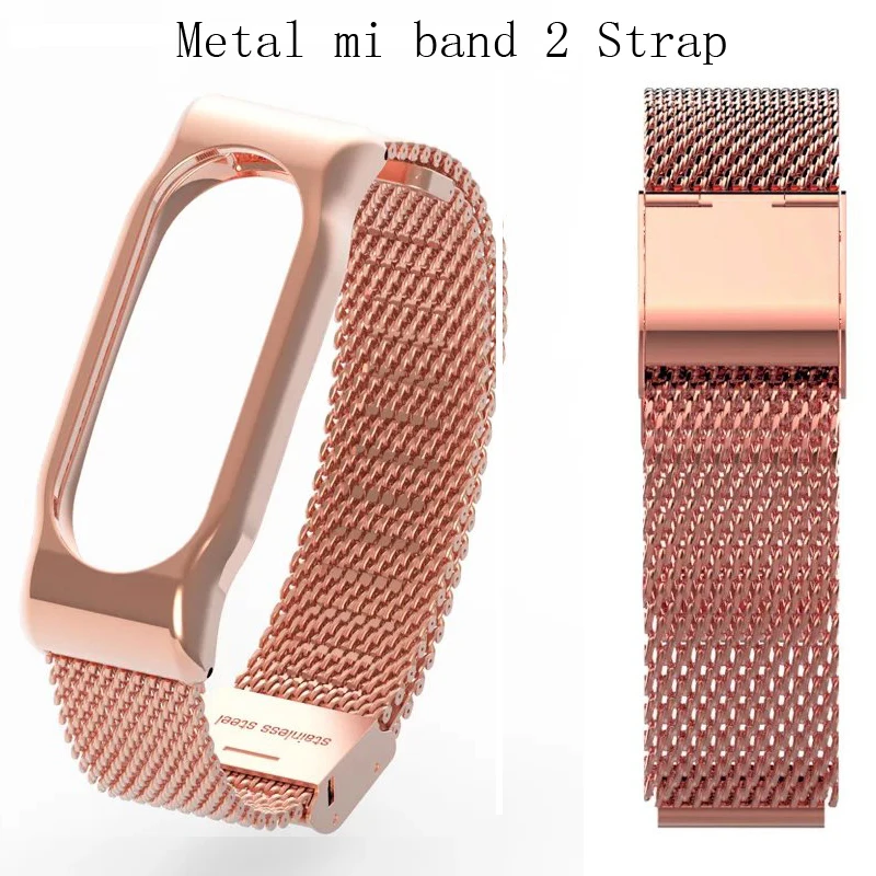  2016 Металлический Ремешок Безвинтовое Нержавеющей Стали Для Xiaomi Mi Группа 2 Браслет для MiBand 2 Замена Браслет Умный Браслет 