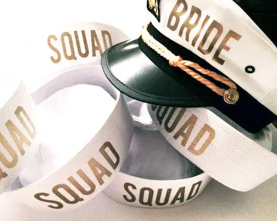 set of 7 wedding bridesmaid nautical sailor bride hats designer captain s hat