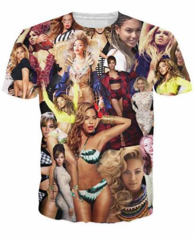

2017 Man Casual Hip Hop Womens/Mens t shirt Beyonce Paparazzi Short sleeves 3D Print T-Shirt Summer Tops Tees Plus S-6XL R1057