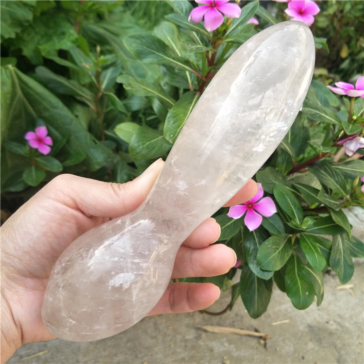 Натуральный кварцевый кристалл камень палочка Большой Длинный Кристальный массаж палочка йони-палочка для жены подарок Здоровье целебные кристаллы