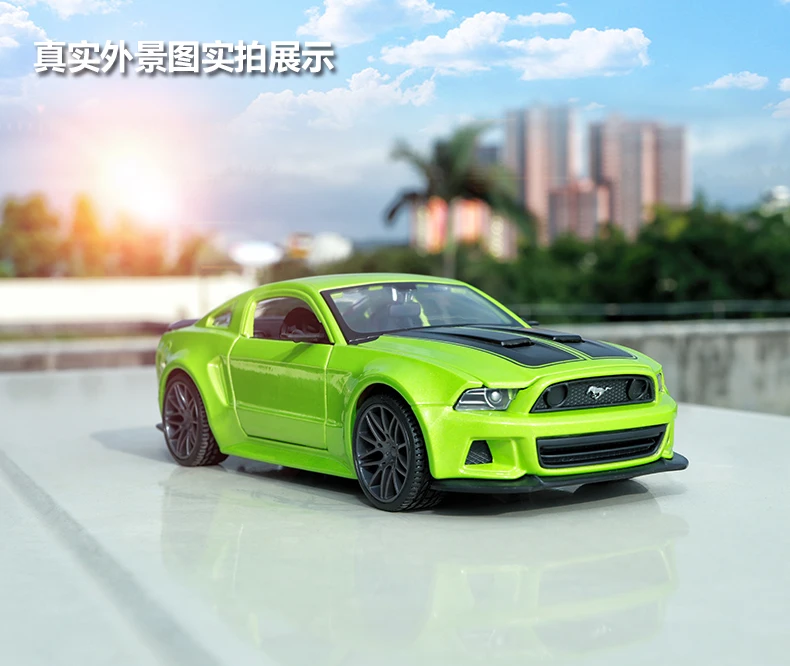 Модель 1:24 Ford Mustang GT из сплава, модель спортивного автомобиля, литая под давлением, гоночный автомобиль maist, детская игрушка, коллекция, украшение