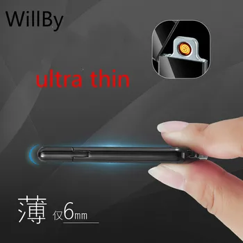 

Metal Wind-proof Personality of Ultra-thin USB Charging Cigar Lighter