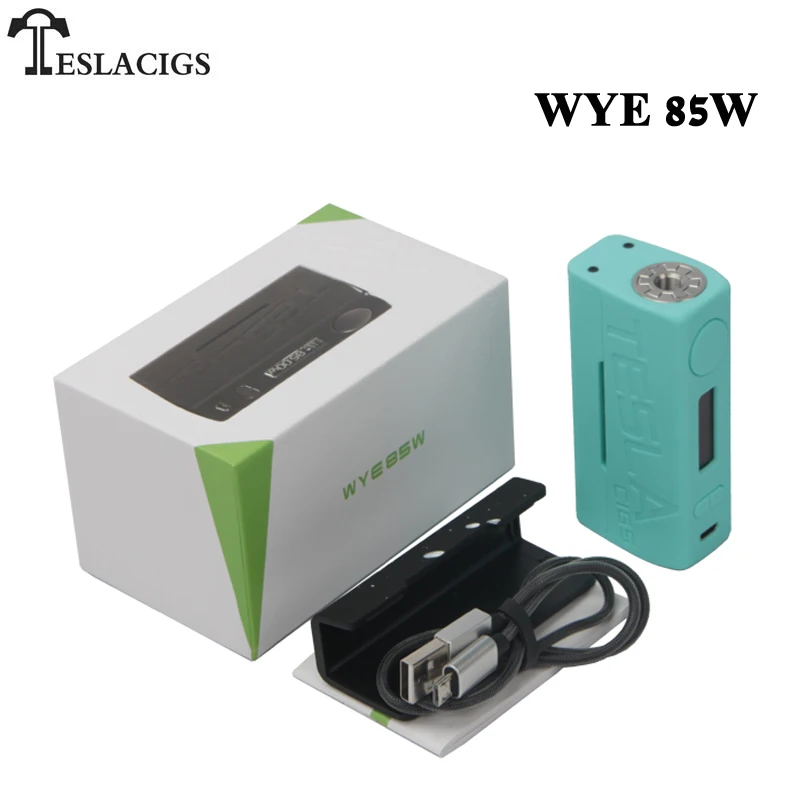 

Original TESLACIGS Tesla WYE 85W TC Box Mod Vaporizer 510 Thread Vape Vaper Electronic Cigarette WYE 85 Mod