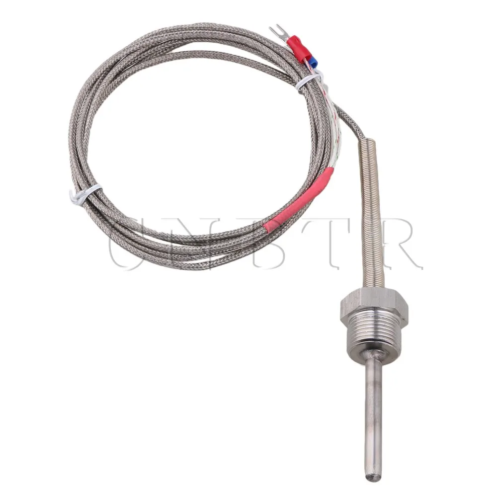 

CNBTR Waterproof Stainless Steel PT100 Thermocouple Temperature Control Sensor Probe M20x1.5mm Thread 1.7 Meter Length Cable