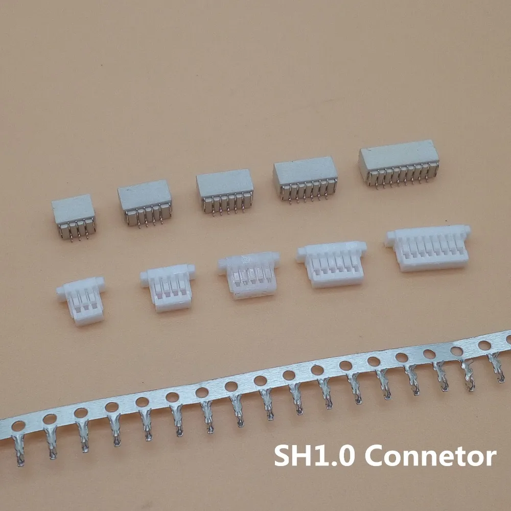

20 Set SH1.0 Connetor 1.0mm Pitch Horizontal Type 2/3/4/5/6/7/8/9/10P ( Pin Header + Housing + Terminal )
