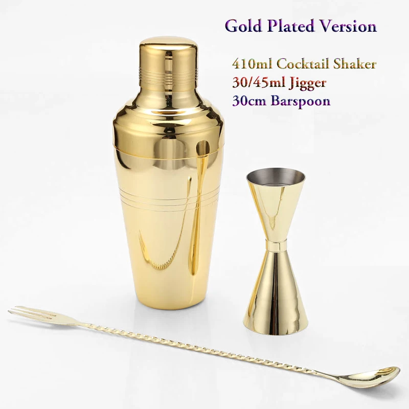 

Free Shipping Japanese Style Cocktail Shaker Bar Set - With Double Measuring Jigger and Mixing Spoon