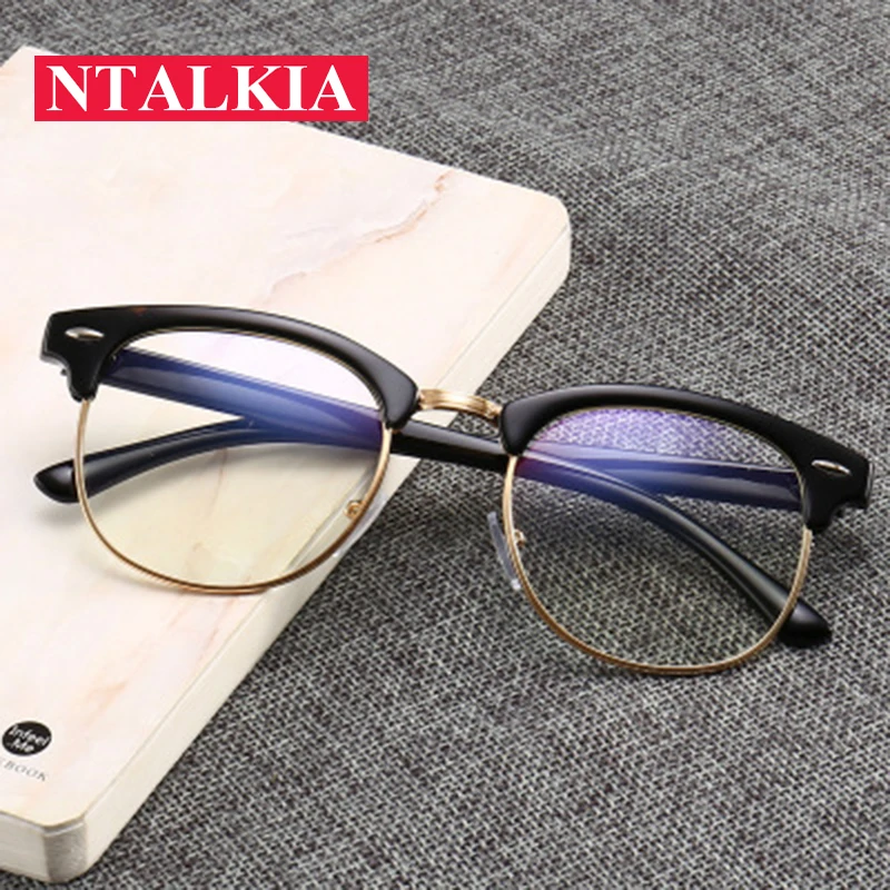 cheap Computer Glasses Anti Blue Ray Glasses Anti Blue Light Eyeglasses Optical Eye Spectacle UV Blocking Gaming Filter Eyewear Rivet