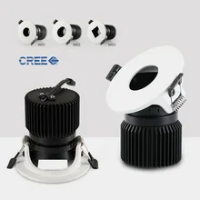 2 шт./лот 5 Вт 10 Вт 15 Вт 20 Вт Анти-яркий светодиод лампа для мытья стен дома отель AC85-265V CREE COB светодиодный регулируемый встраиваемый потолочный точечный светильник