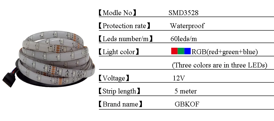 5 м музыкальная Светодиодная лента Водонепроницаемая 3528 DC12V 60 Светодиодный s/M лента Гибкая неоновая лента светильник+ 24 кнопки/Музыка индукционный голосовой датчик контроллер