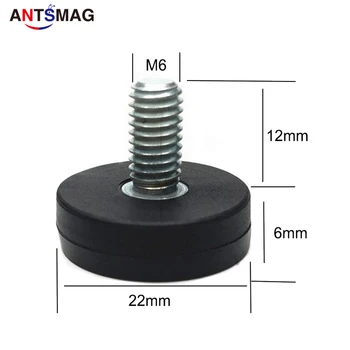 

20PCS of D22 with M6 Threaded Rubber Coated Neodymium Pot Magnets