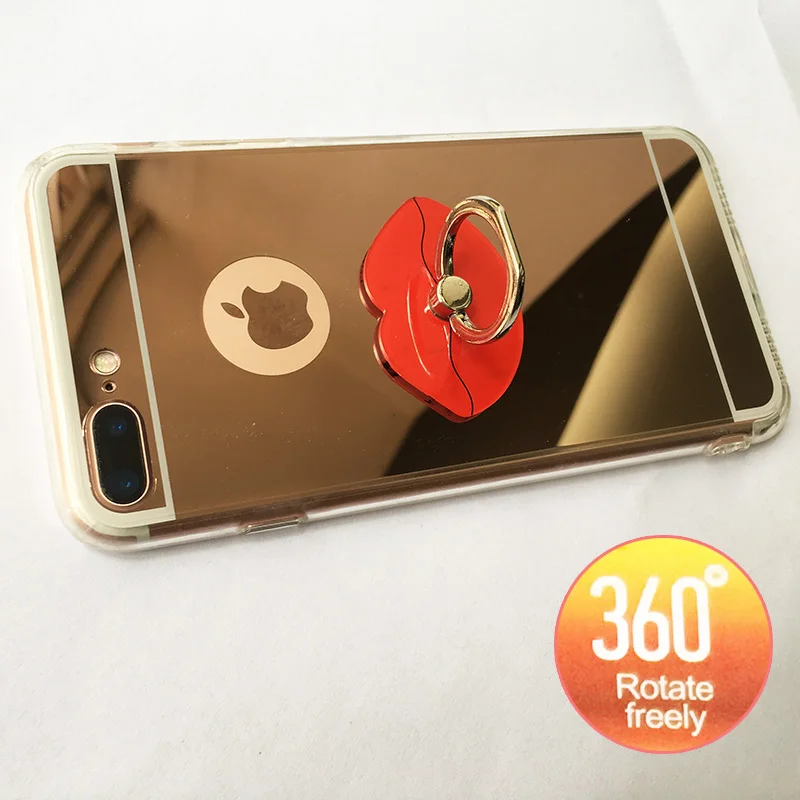 

Standing Bracket Red Lips Phone Parts Back 360 Rotate Freely Finger Ring Holder