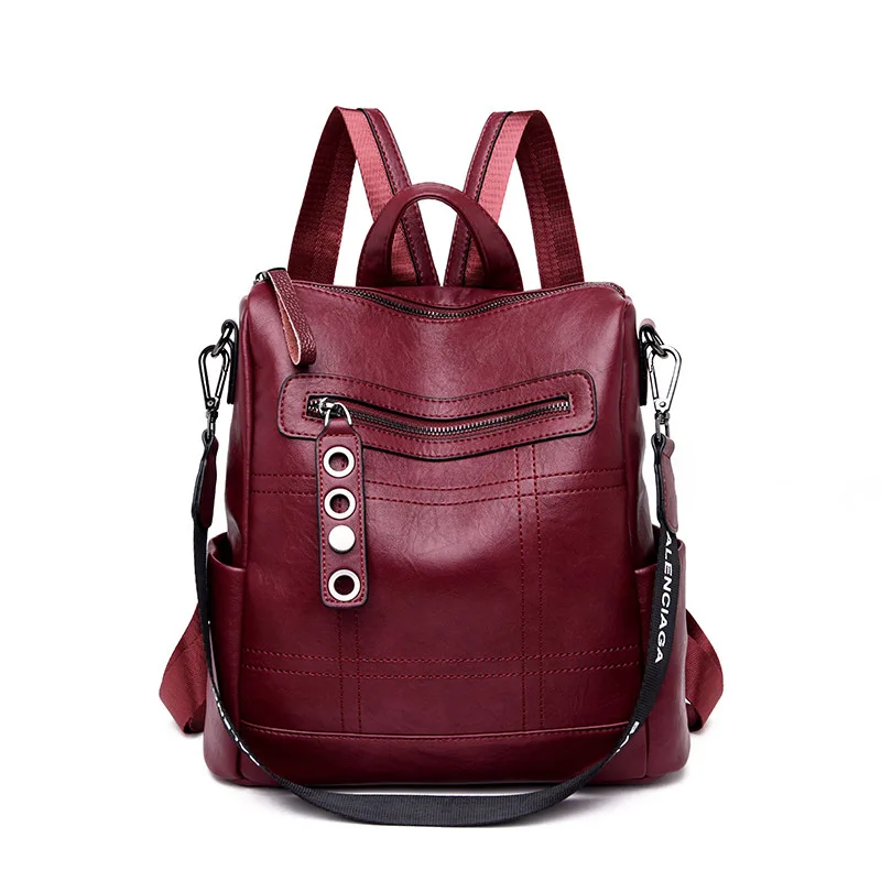

2019 New Fashion Women Backpacks Leather Female Travel Shoulder Bags for Women Back Pack Soft Bagpack Mochila