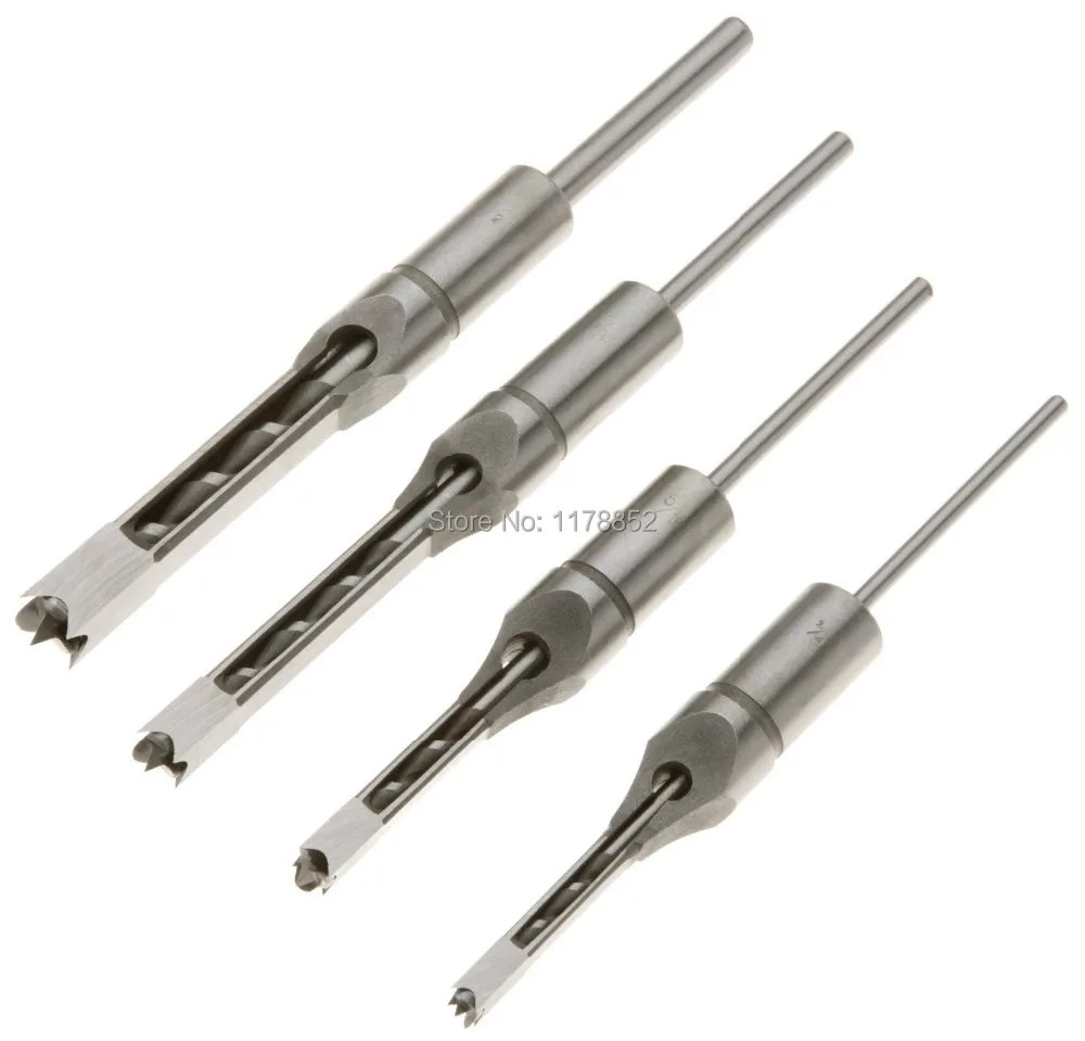 

1/4-to-1/2-Inch Woodworking Mortising Chisel Set Wood Square Hole drill Bit AUGER Bit , 4-Piece