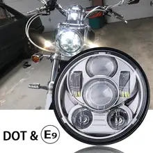 Мотоцикл 5,75 дюймов 45 Вт светодиодный фонарь высокой-низкой фары для Harley Dyna Sportster